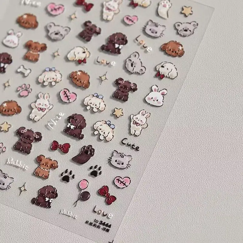 Pegatinas 3D de cachorro resistentes al agua, diseño suave - imagen 5