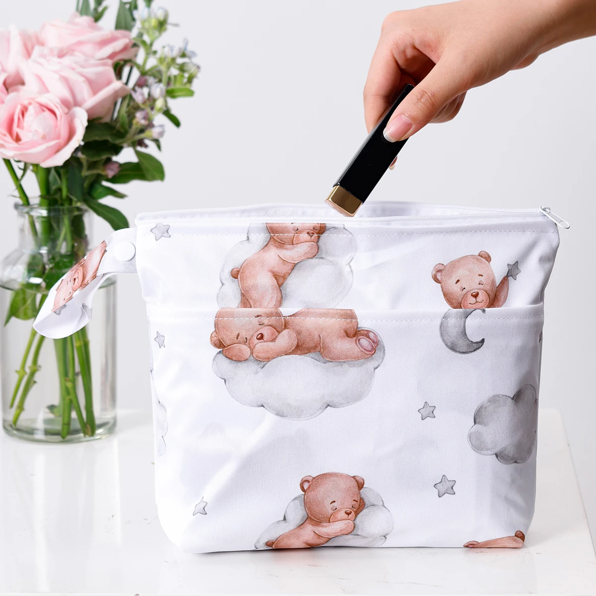 Elinfant Bolsa impermeable para pañales húmedos y secos portátil - imagen 4