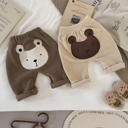 Pantalones térmicos de terciopelo para bebé de invierno suaves