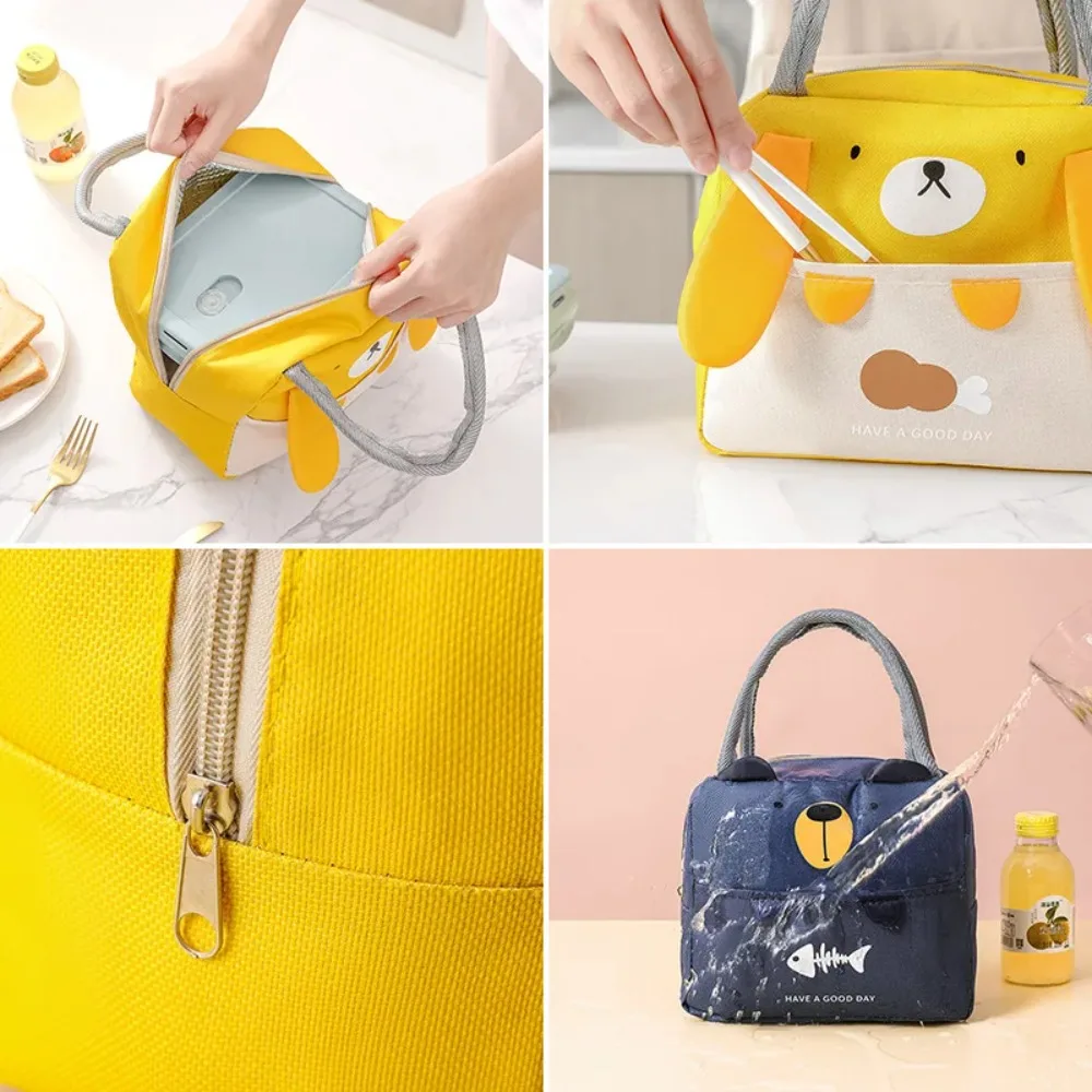 Bolsa térmica de almuerzo aislada porta alimentos con estampado - imagen 3