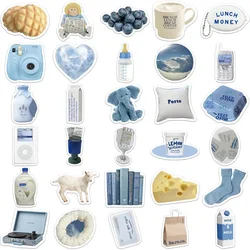 Pegatinas infantiles azules estilo vintage - pack 60 uds decorativas