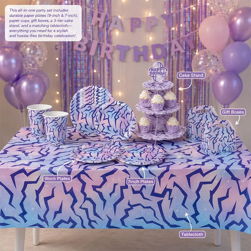 Set de vajilla para fiesta cumpleaños k-pop, en papel - imagen 5