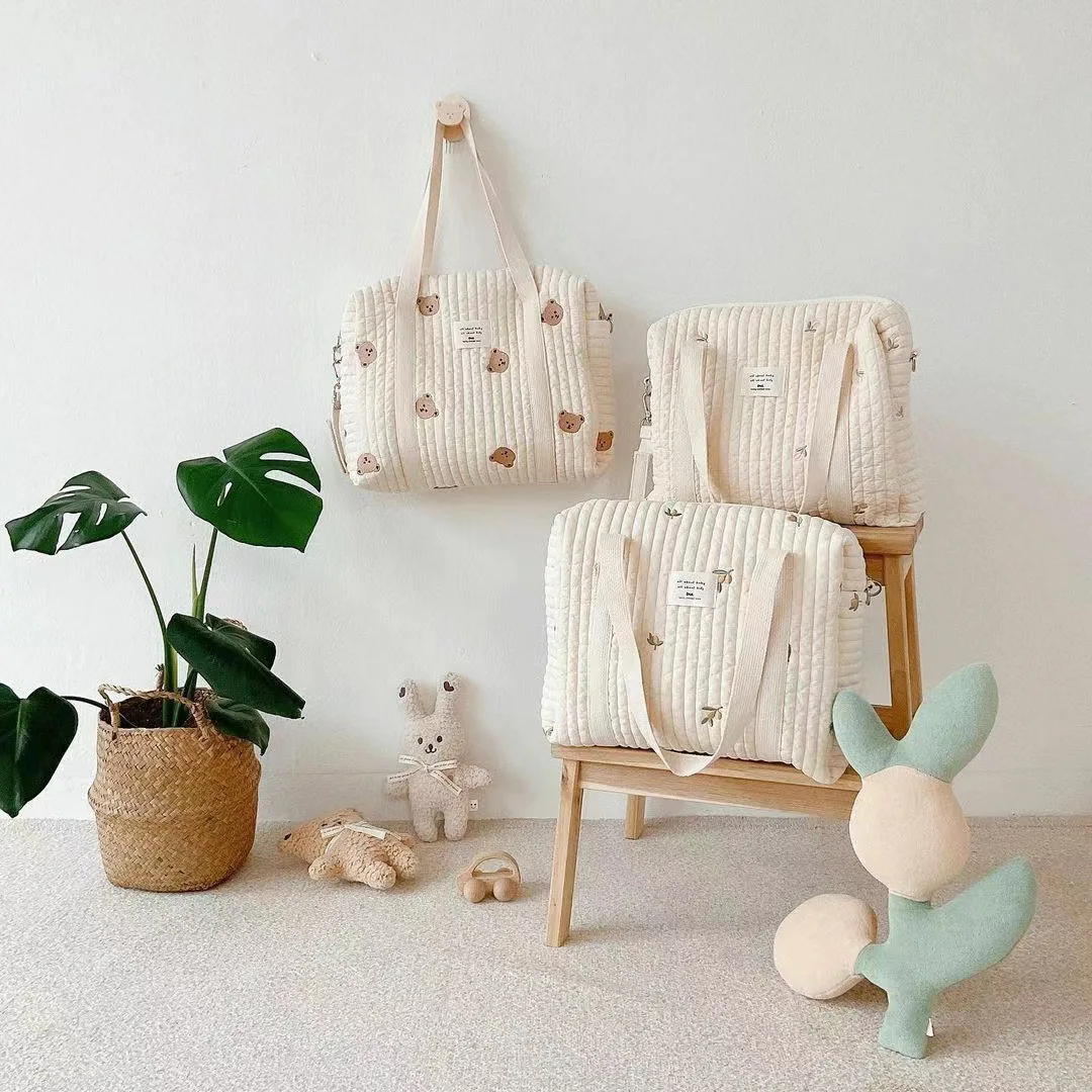 Bolsa de pañales impermeable y acolchada para bebé y mamá - imagen 4