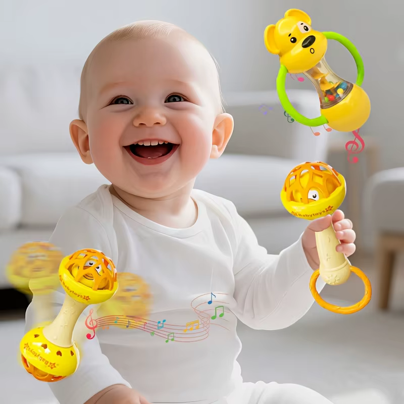 Juguete sensorial interactivo con manivela para estimular el desarrollo auditivo