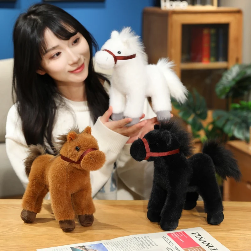 Pony de peluche realista para niños – Juguete suave y blandito - imagen 2