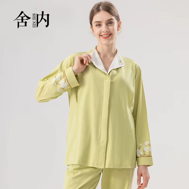 Pijama lactancia para mujer - Conjunto maternidad cómodo y suave - imagen 4