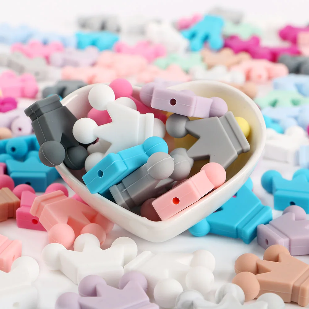 Cuentas de silicona corona para bisutería infantil: collares y pulseras - imagen 2