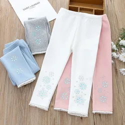 Pantalones elásticos con encaje para niños – Primavera Otoño