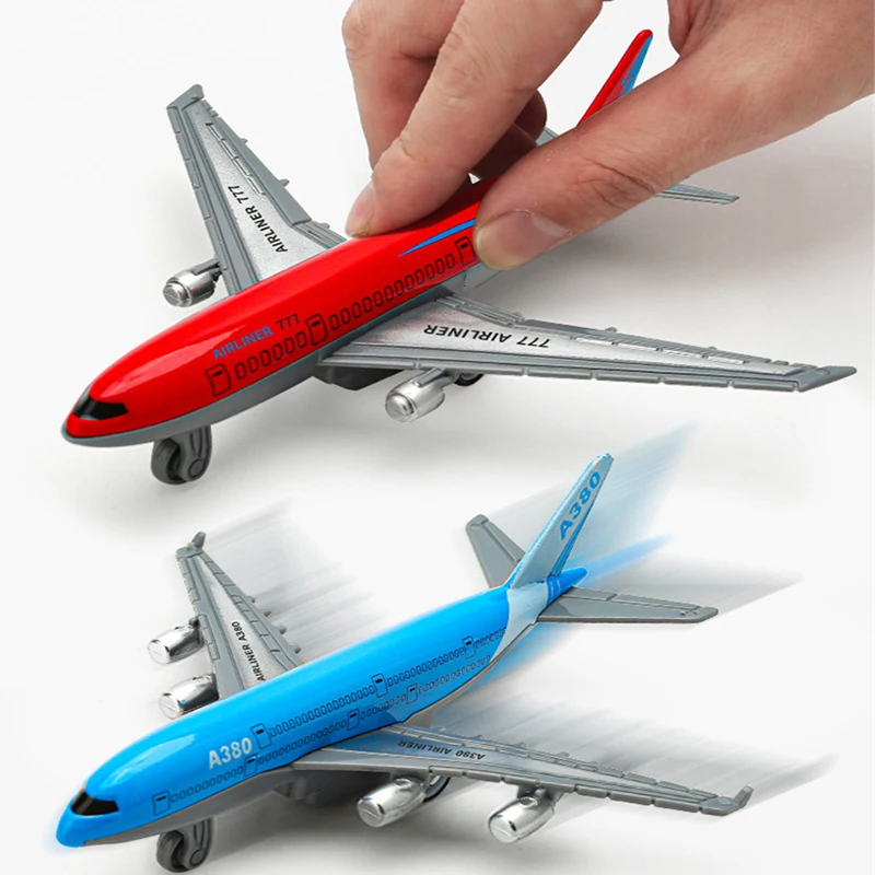 Avión de aleación con inercia para niños, juguete modelo línea - imagen 3