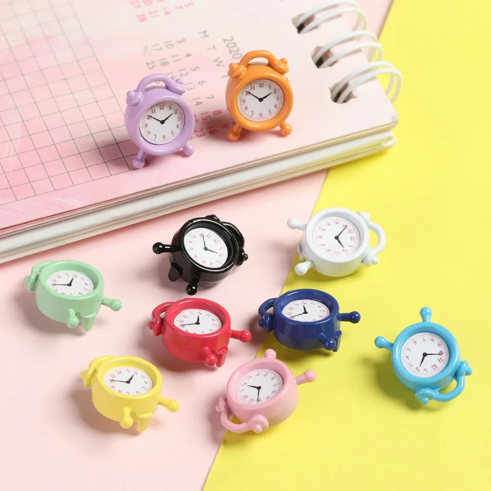 Reloj despertador miniatura juguete para casa de muñecas