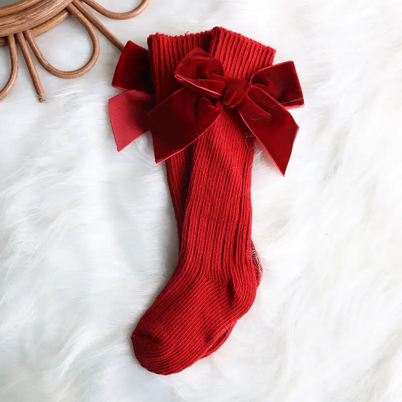 Lisa Calcetines navideños de algodón con lazo para niñas - imagen 5