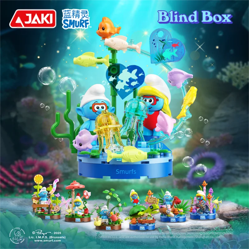 Smurfs bloques de construcción paisaje oceánico natural, caja sorpresa - imagen 3