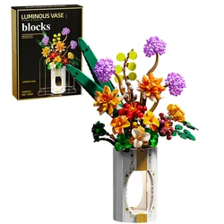 Set de bloques de construcción con luz, modelo flores margarita