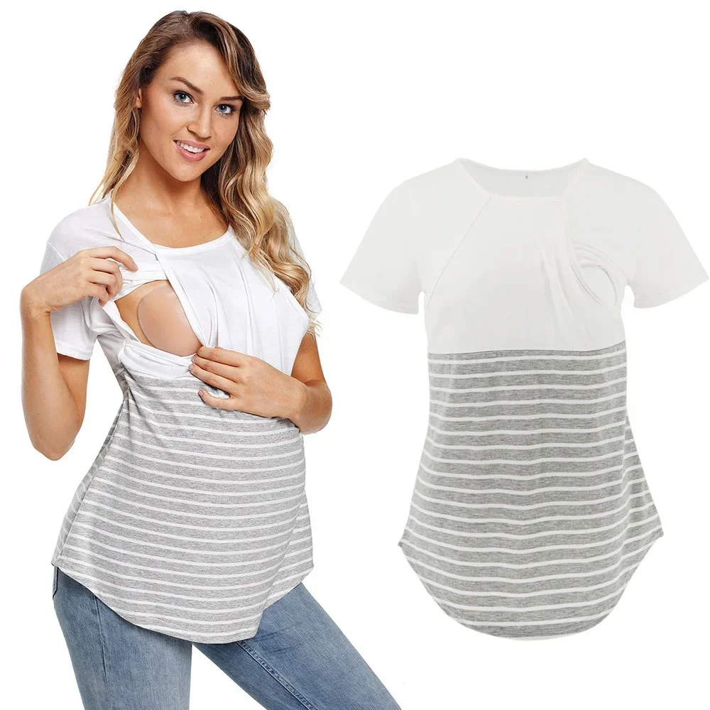 Blusa premamá de manga larga para amamantar – Ropa de maternidad - imagen 2