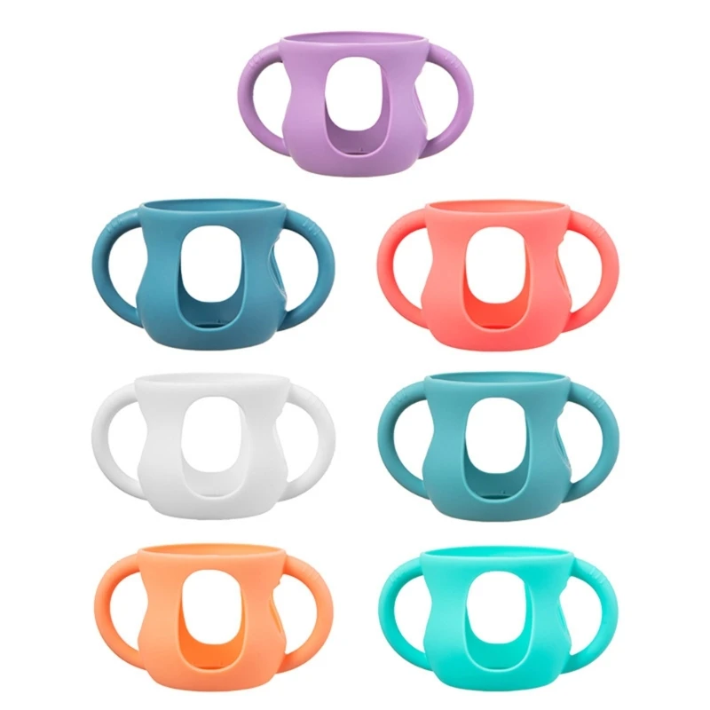 Funda protectora de biberón de silicona sin BPA con asa práctica