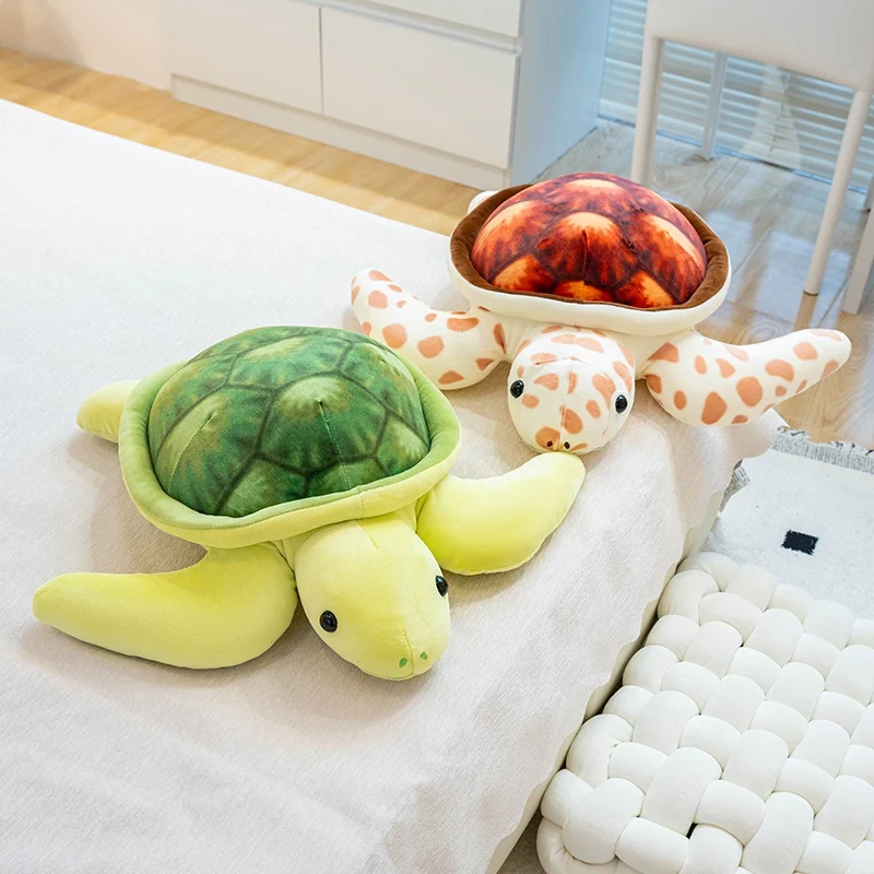 Tortuga de peluche suave en algodón, almohada decorativa infantil - imagen 3