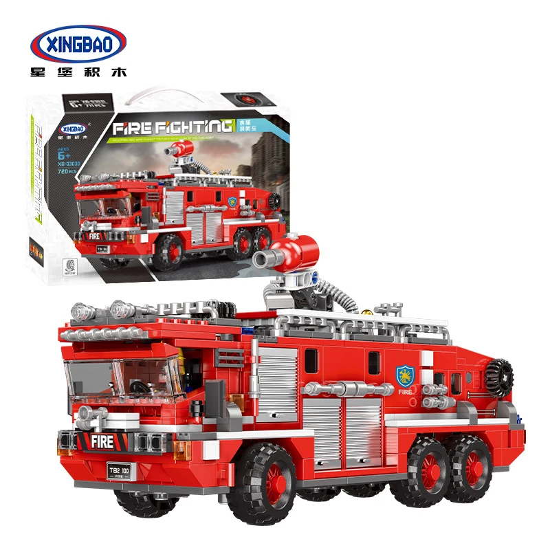 XINGBAO Bloques de construcción del camión de bomberos para niños - imagen 4