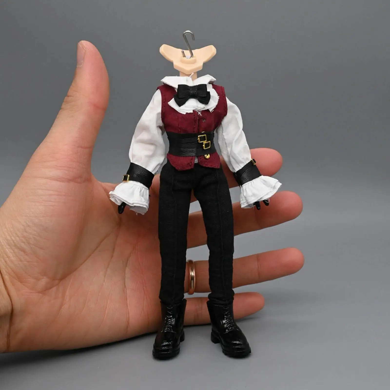 Disfraz estilo cosplay retro para muñeco: camisa y minicorsét