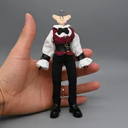 Disfraz estilo cosplay retro para muñeco: camisa y minicorsét