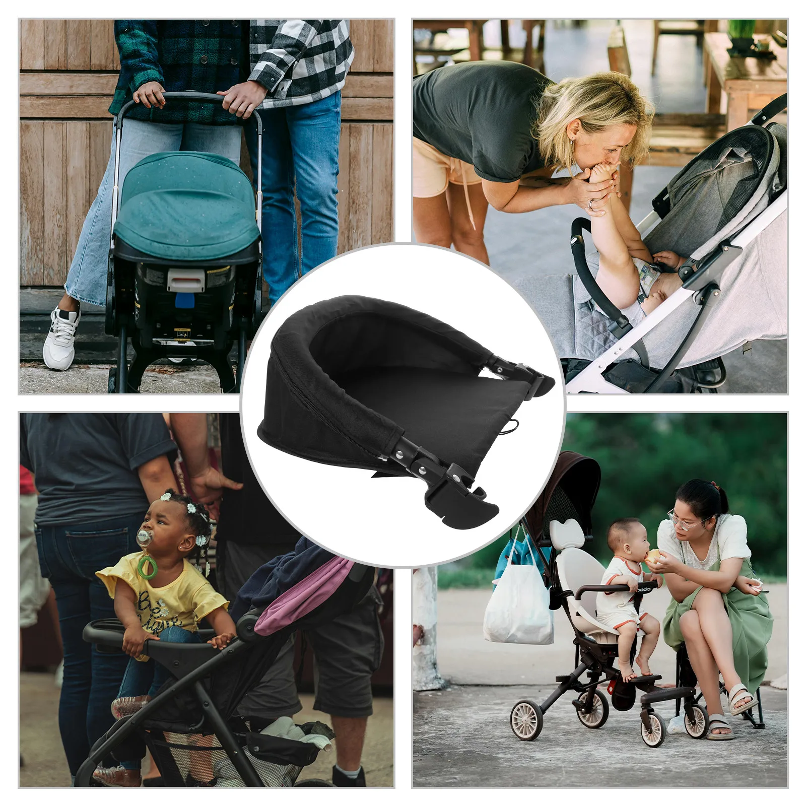 Reposapiés universal para cochecito de bebé, extensible y ajustable - imagen 5