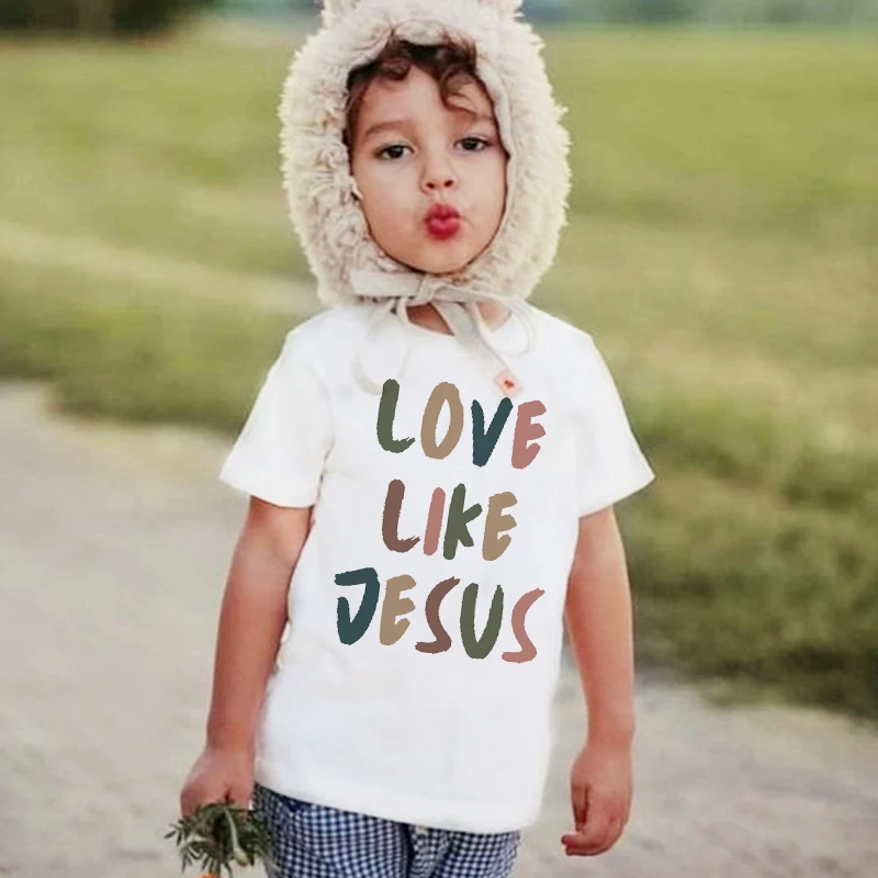 Love Like Jesus camiseta infantil manga corta verano