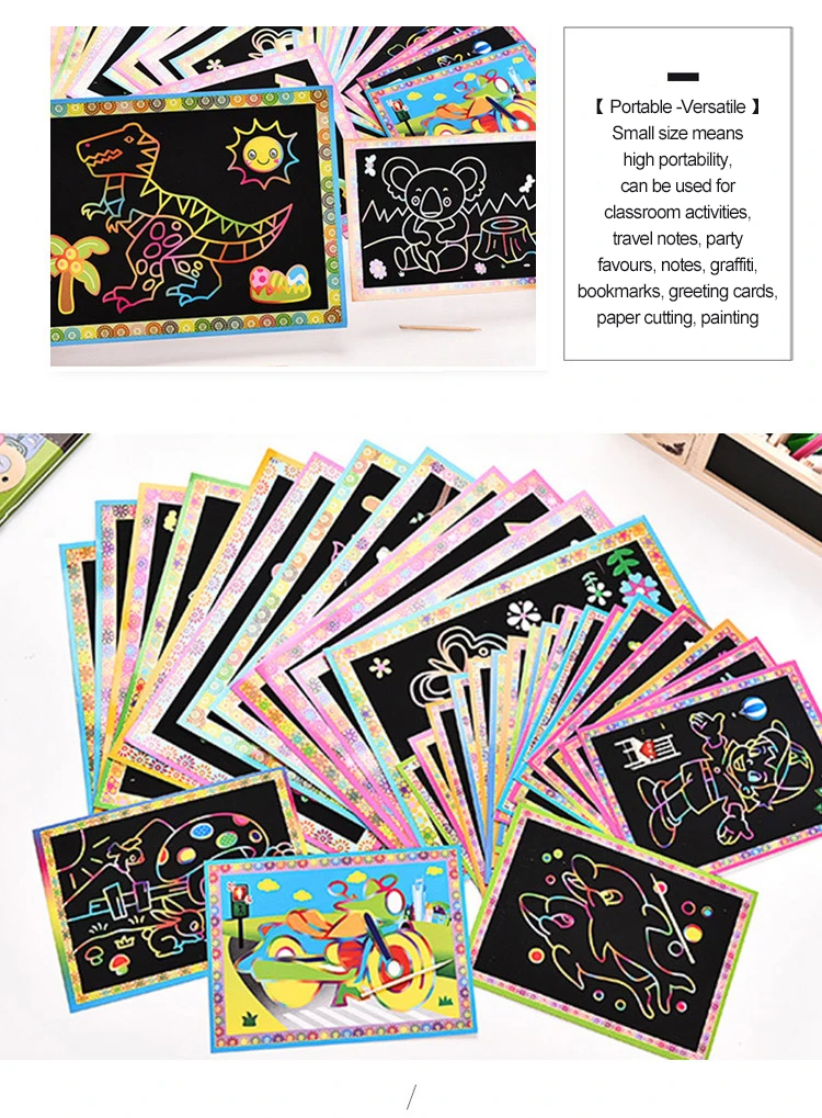 Ejemplo de resultado al rascar: colores y trazos visibles