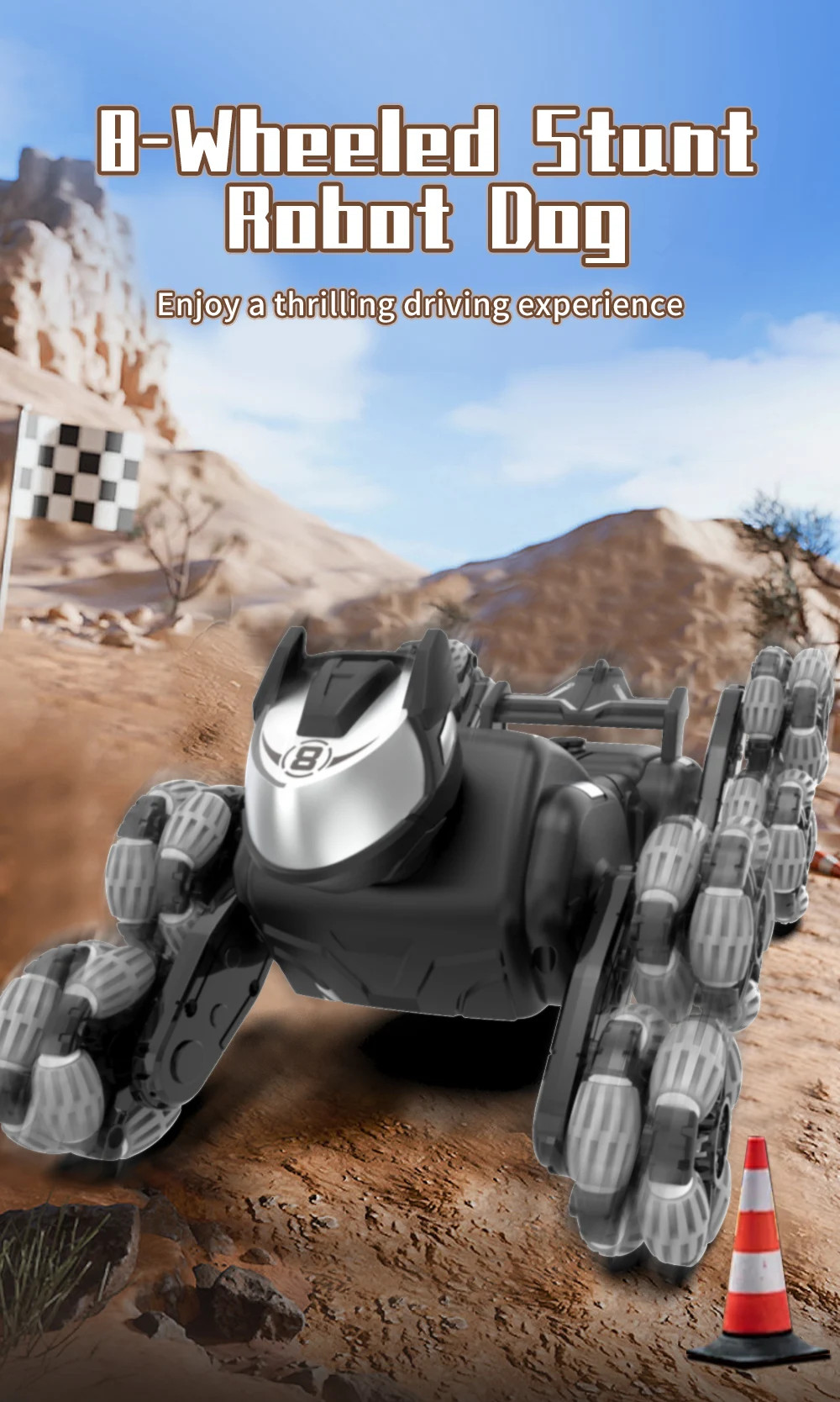 Coche RC acrobático doble cara
