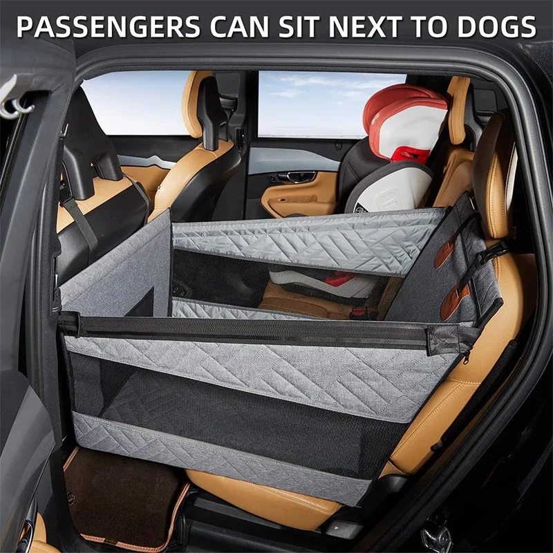 Hamaca impermeable para coche perro asiento trasero con bolsillo malla