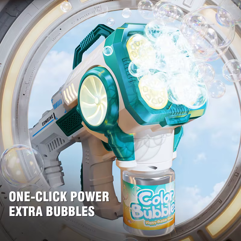 Pistola de burbujas LED automática para jabón, juego infantil - imagen 5