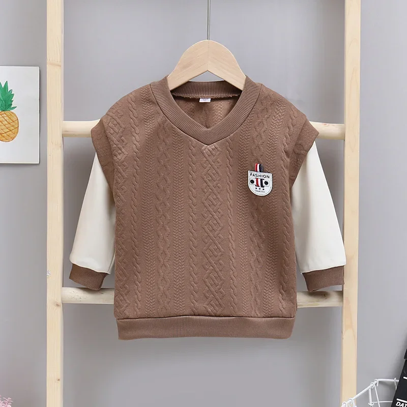Sudadera infantil efecto dos piezas para primavera y otoño - imagen 2
