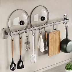 Ganchos sin taladrar de aluminio para colgar en la cocina