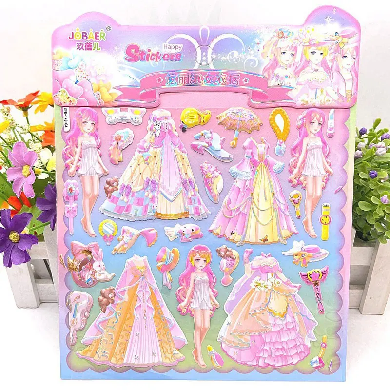 Conjunto completo de pegatinas de princesa