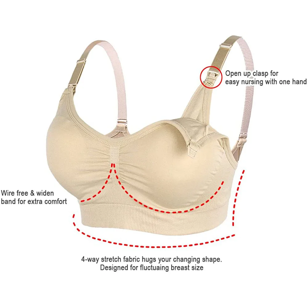 Bralette de lactancia sin costuras con clip – Confort para dormir - imagen 3