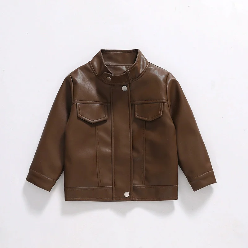 Chaqueta infantil en tono marrón clásico