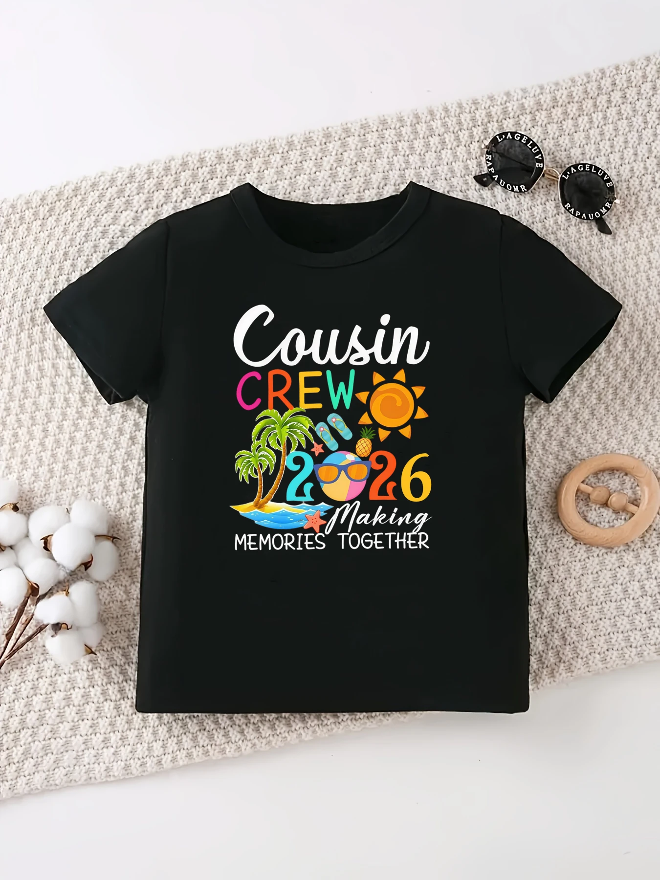 Cousin Crew camiseta estampada de viaje recuerdos juntos para niños - imagen 2