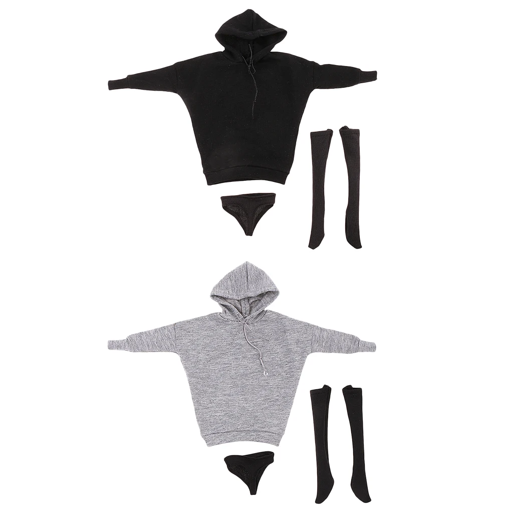 Conjunto suéter con capucha y medias cortas estilo callejero
