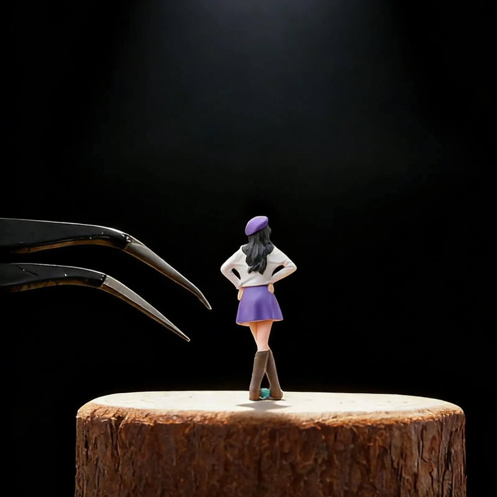 Figura de resina de niña pintada para jardín de hadas - imagen 4