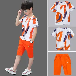Conjunto veraniego de algodón para niño: camisa y pantalón corto