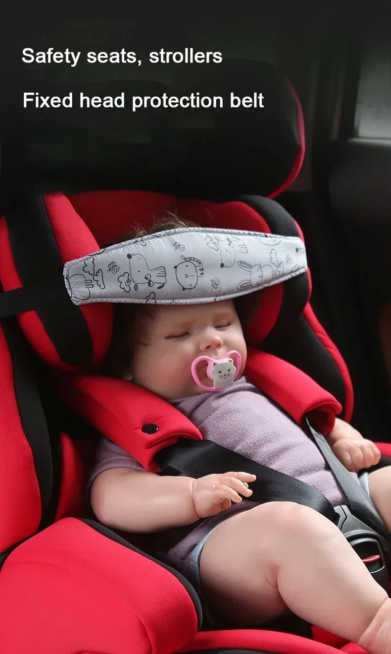 Posicionador colocado en asiento de coche infantil