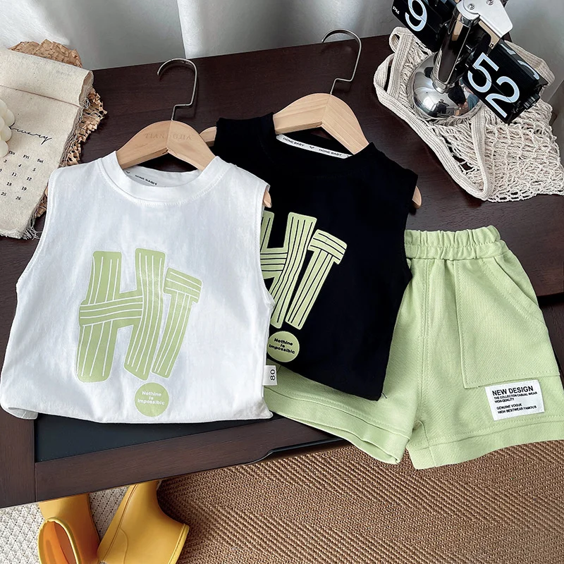 Conjunto de verano bebé: chaleco y pantalón corto cómodo - imagen 4