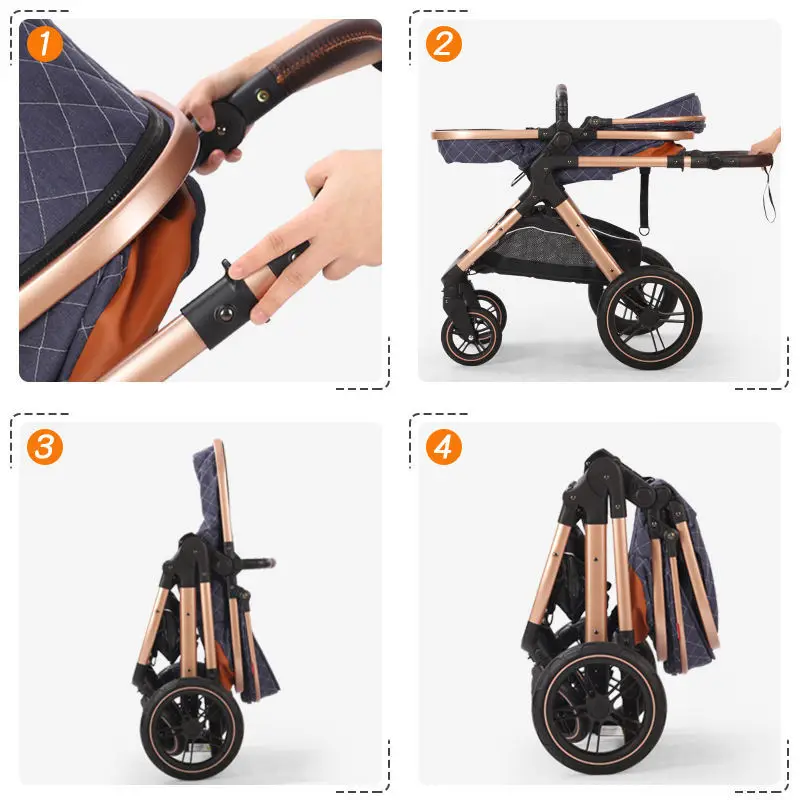 Cochecito bebé convertible en silla y tumbona con amortiguación - imagen 5