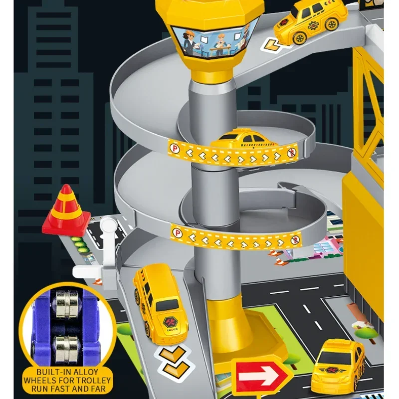Pista ferroviaria DIY con vagones de ingeniería para niños - imagen 5