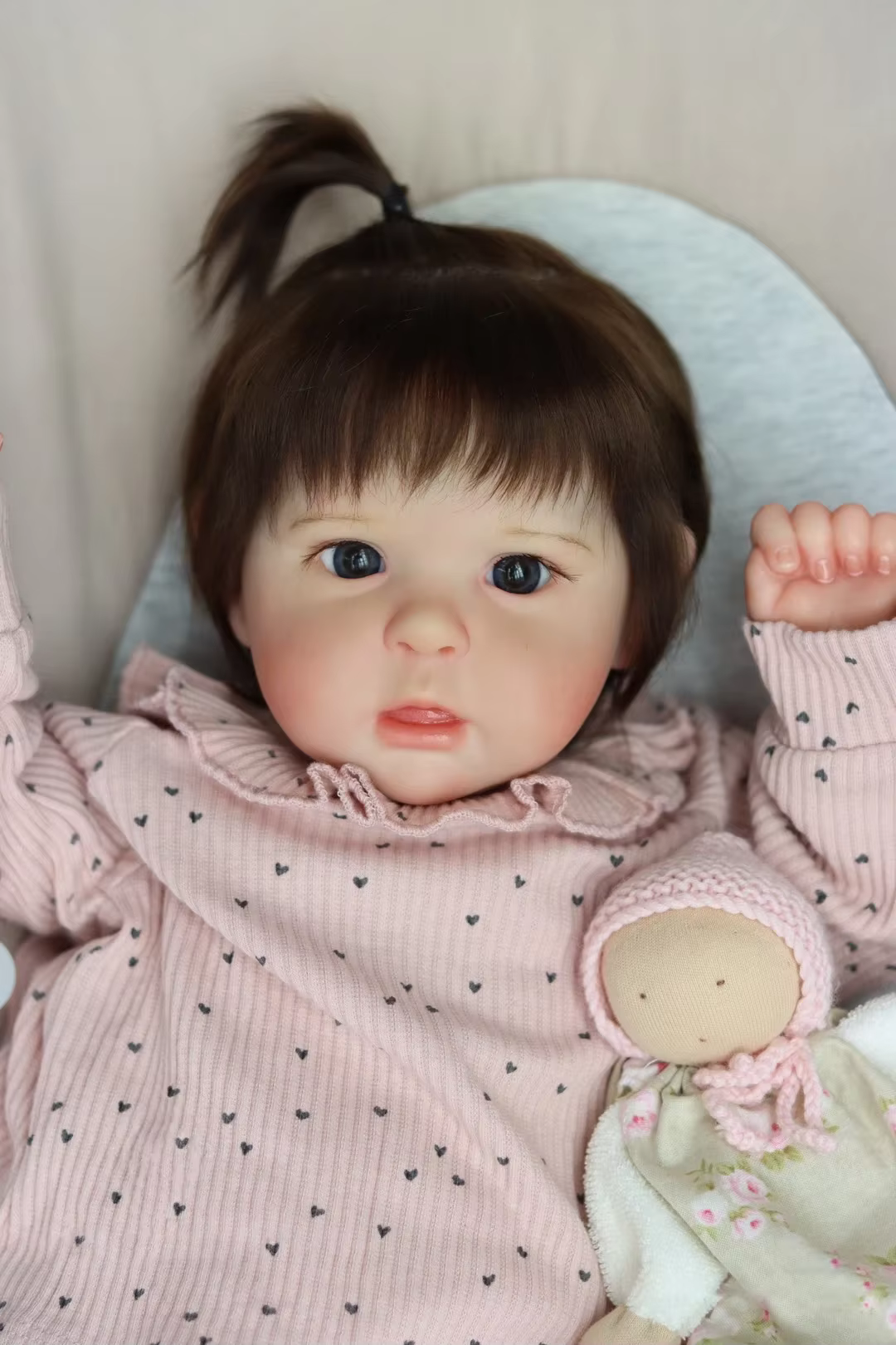NPK Muñeca Reborn de 20 pulgadas con piel 3D y pelo enraizado - imagen 5