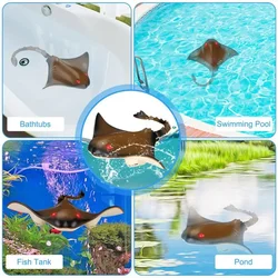 Barco teledirigido infantil con forma de raya manta para piscina
