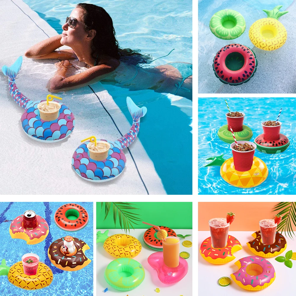 Soporte hinchable para bebidas de piscina infantil con posavasos - imagen 4