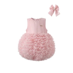 Vestido tutú princesa con lazo y falda abombada suave