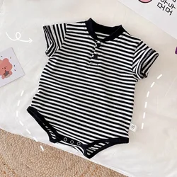 Somenie body triangular de bebé a rayas unisex para salida