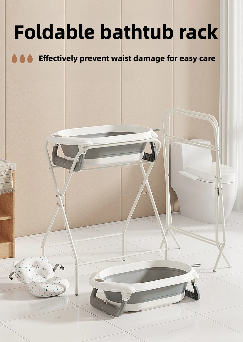 Bañera con soporte para lavabo y tendedero