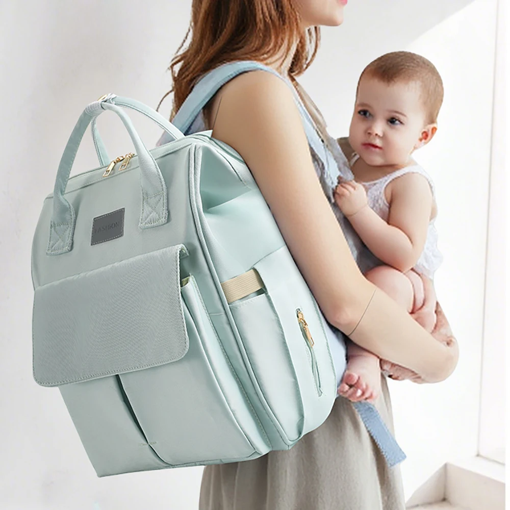 Bolsa de pañales impermeable para bebé – Gran capacidad y fácil de limpiar