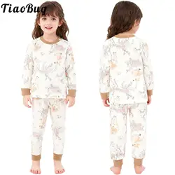 Conjunto pijama bebé térmico de algodón, manga larga
